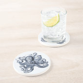 ネイビーブルータコイラストレーションバイエルンストヘイケル コースター (側面)