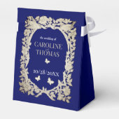 ネイビーブルータンフローラ華美の結婚葉 フェイバーボックス (裏面サイド)