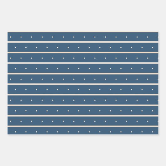 ネイビーブルータンベージュギフト彼のための誕生日 ラッピングペーパーシート (正面3)