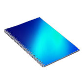 ネイビーブルーターコイズグラデーションムーンライトダブルストライプ ノートブック (右側)