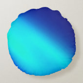 ネイビーブルーターコイズグラデーションムーンライトダブルストライプ ラウンドクッション (裏面)