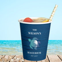 ネイビーブルータートルウッド素朴ファミリービーチハウス