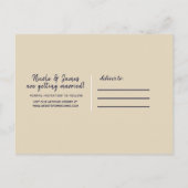 ネイビーブルーダイヤモンドヴィンテージ花保存日 案内ポストカード (裏面)