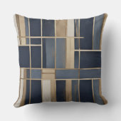 ネイビーブルーダスティブルータンプレイド クッション (裏面)