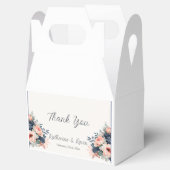 ネイビーブルーダスティーバラ結婚フローラ フェイバーボックス (オープン)