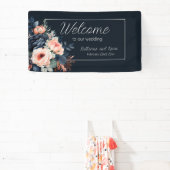 ネイビーブルーダスティーバラ結婚フローラ 横断幕 (インサイチュ)