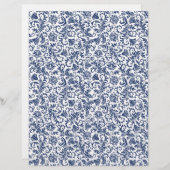 ネイビーブルーダマスクアーツ&クラフトステーショナリー紙 (正面/裏面)