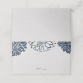 ネイビーブルーダリアフローラ結婚ズ プレイスカード (外部開封)