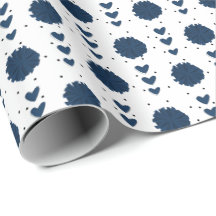 ネイビーブルーチアリーダーPOMポムス&ハートパターン