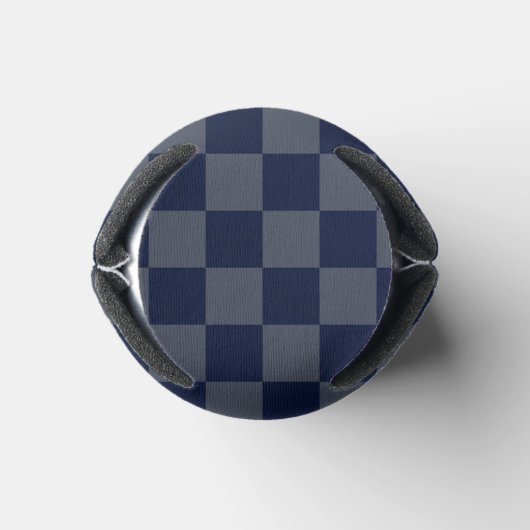 ネイビーブルーチェッカーボード 缶クーラー (ボトム)