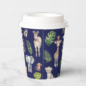 ネイビーブルーツーワイルドサファリテーマホテル 紙コップ (右)