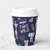 ネイビーブルーツーワイルドサファリテーマホテル 紙コップ (正面)