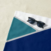 ネイビーブルーティール(緑がかった色)またはカスタムあなたの色バレーボール ビーチタオル (インサイチュ)