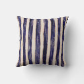 ネイビーブルーテクスチャストライプ付き クッション (裏面)