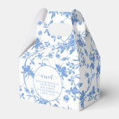 ネイビーブルーテディベア男の赤ちゃんシャワーお願いボックス フェイバーボックス (裏面サイド)