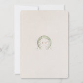 ネイビーブルーテーブル番号ヴィンテージ結婚アールヌーボー 招待状 (裏面)