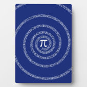 ネイビーブルーデコール上の円周用スパイラル フォトプラーク (正面)