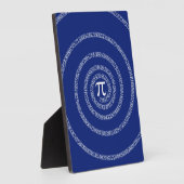 ネイビーブルーデコール上の円周用スパイラル フォトプラーク (側面)