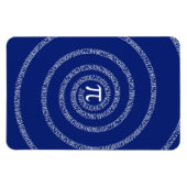 ネイビーブルーデコール上の円周用スパイラル マグネット (横)