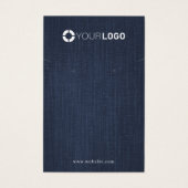 ネイビーブルーデニムカスタムロゴのイヤリングディスプレイ (正面)