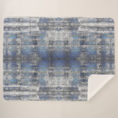 ネイビーブルーデニムグランジテクスチャ | シェルパブランケット (正面(横))