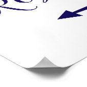 ネイビーブルートイレ離れの矢印方向 ポスター (角)