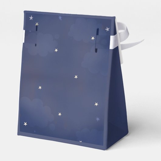 ネイビーブルートゥインクルリトルスタースカイベビーシャワー フェイバーボックス (裏面サイド)