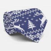 ネイビーブルートナディアセーター見たクリスマス ネクタイ (ロール)