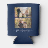 ネイビーブルートレンディースクリプト2フォトコラージュカスタム 缶クーラー (正面)