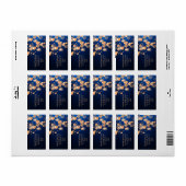 ネイビーブルートレンディービューティフルハートボホシモダンック ラベル (フルシート)