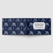 ネイビーブルートロピカルパームツリーズビーチハウス ゲストブック (全面)