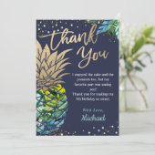 ネイビーブルートロピカルルアウ（ハワイ式宴会）パイナップルビーチパーティー サンキューカード (スタンド正面)