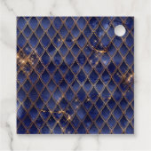 ネイビーブルードラゴンはかりで測金ゴールド誕生日ありがとう フェイバータグ (裏面)