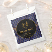 ネイビーブルードラゴンはかりで測金ゴールド誕生日ありがとう フェイバーバッグ (クリップ留めされた状態)