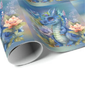 ネイビーブルードラゴンボーイベビーシャワー ラッピングペーパー (ロールコーナー)