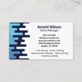 ネイビーブルードリップパワーウォッシュハウスクリーニング 名刺 (裏面)