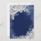 ネイビーブルードレスガールブルーフラワーズキンセアニェラ 招待状 (裏面)