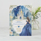 ネイビーブルードレスホワイトキャッスルフローラキニャネラ 招待状 (スタンド正面)