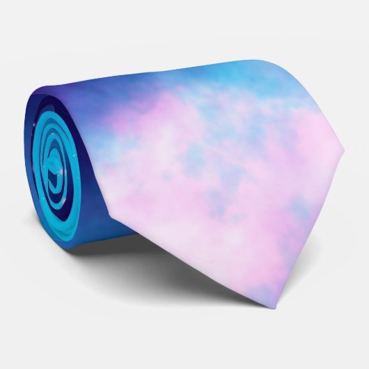 ネイビーブルーナイトスキーミルクウェイ，銀河系，男性のためのギフト ネクタイ (ロール)