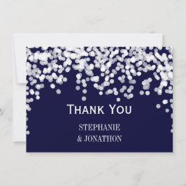 ネイビーブルーナイトライトスターライト サンキューカード