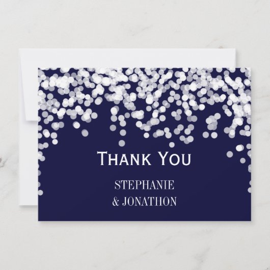 ネイビーブルーナイトライトスターライト サンキューカード (正面)