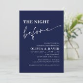 ネイビーブルーナイトリハーサルディナー招待状 招待状 (スタンド正面)