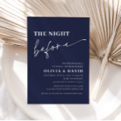 ネイビーブルーナイトリハーサルディナー招待状 招待状