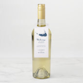 ネイビーブルーナンタケットアイランド結婚式の引き出物 ボトルネックタグ (ボトル)