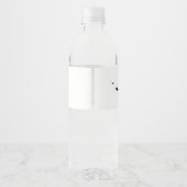 ネイビーブルーナンタケット島の地図結婚と ペットボトルラベル (裏面)