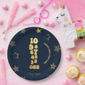 ネイビーブルーニューイヤーイブパーティー ペーパープレート (パーティー)