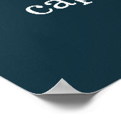 ネイビーブルーノットインスタグラム写真ハッシュタグサイン ポスター (角)