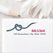 ネイビーブルーノット差出人住所ラベル ラベル (インサイチュ)