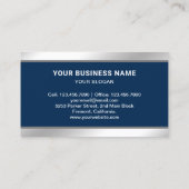 ネイビーブルーノートパソコンのコンピュータ修理技術者 名刺 (裏面)