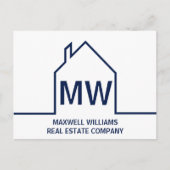 ネイビーブルーハウス実在エステートカンパニーマーケティング ポストカード (正面)